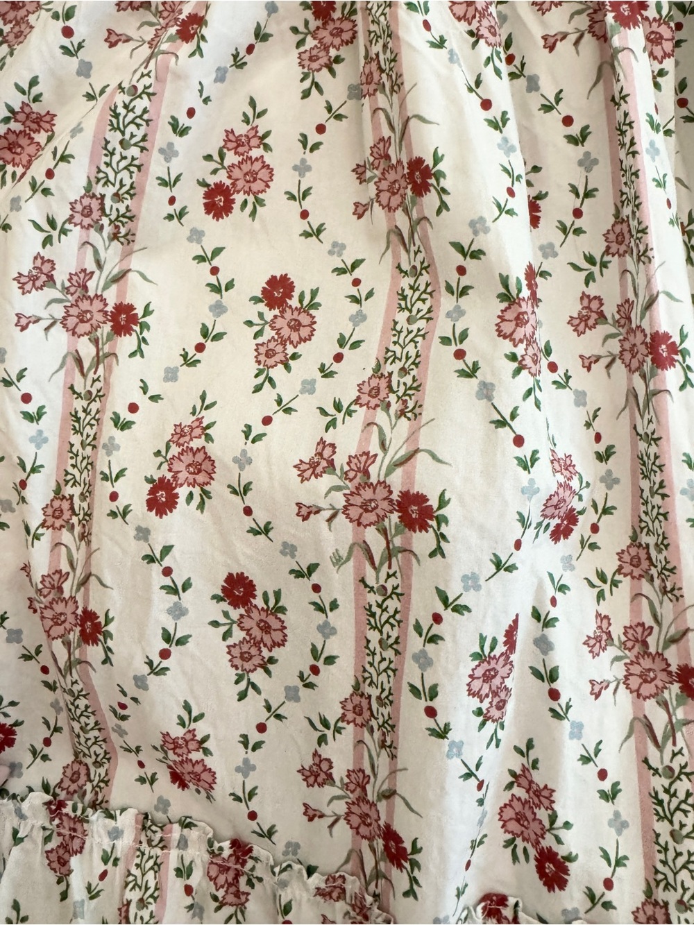 Hill House Home Ellie Nap Dress Pink Vine Stripe Cotton XS - Picture 4 of 4